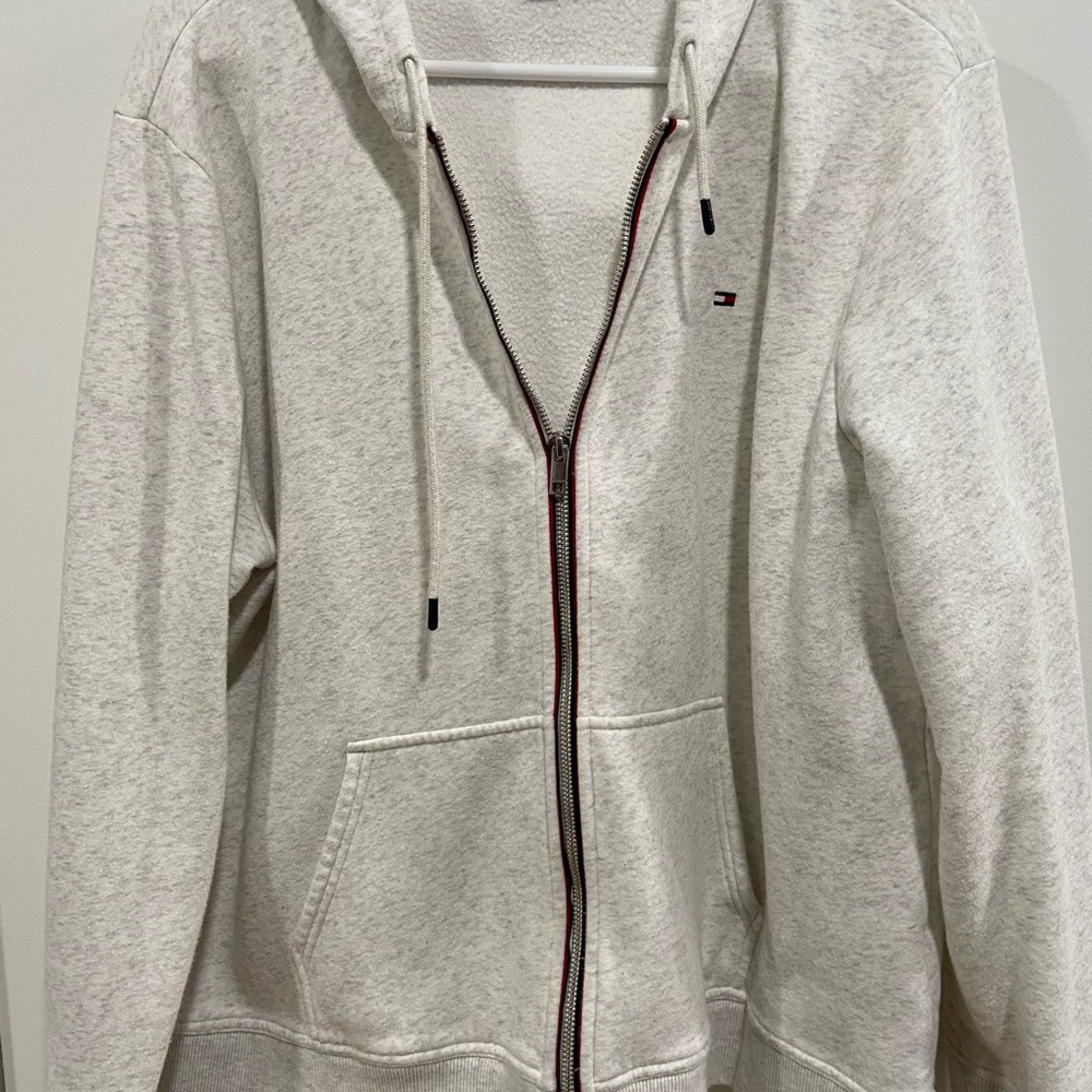 Tommy Hilfiger Womens XXL Gray Zip-Up Hoodie